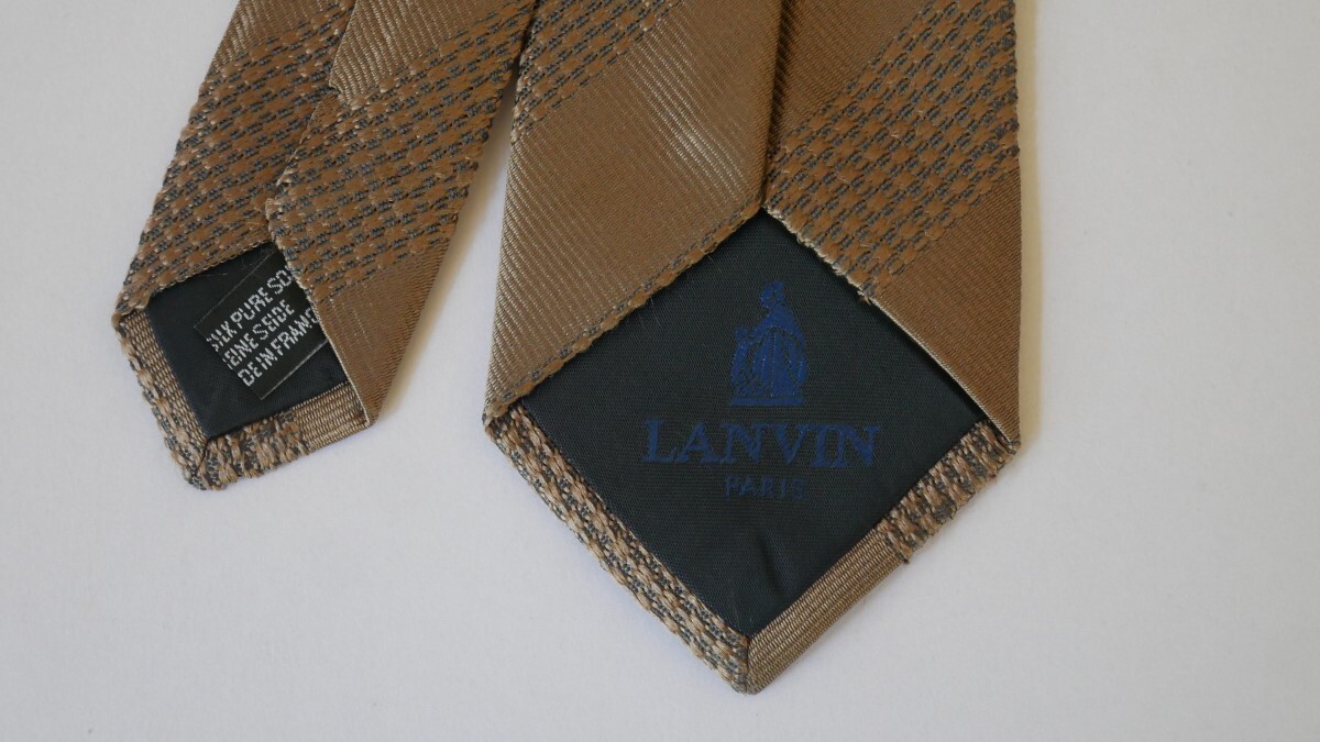 【LANVIN ランバン(ナロータイ)】USED ブランドネクタイ/m34-2GG1-1-5_画像4