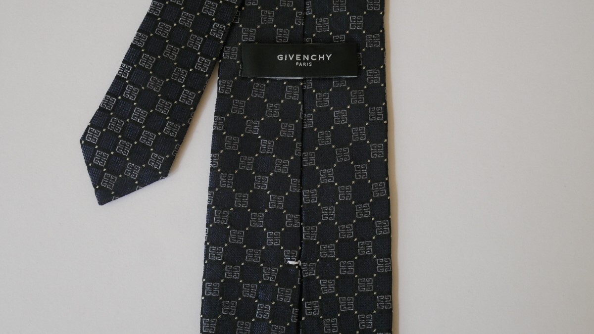 未使用に近い【GIVENCHY ジバンシー】USED ブランドネクタイ/m44-GG2-1-5_画像3