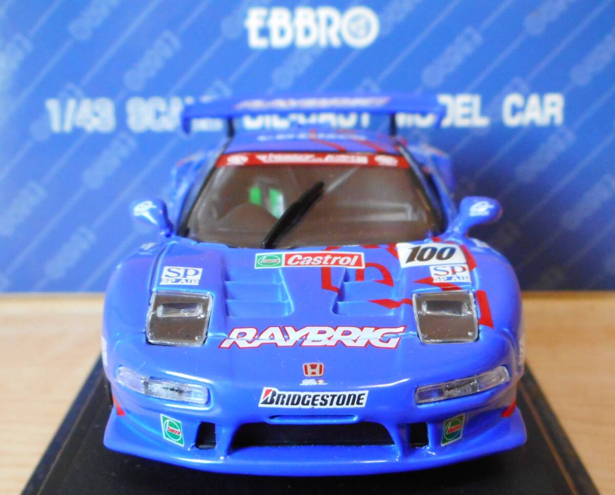 《高橋国光》1/43 RAYBRIG NSX '99 ホンダ NSX JGTC #100 1999【EBBRO(エブロ)】チーム・クニミツ 高橋国光ラストウィン KUNIMITSU の画像3