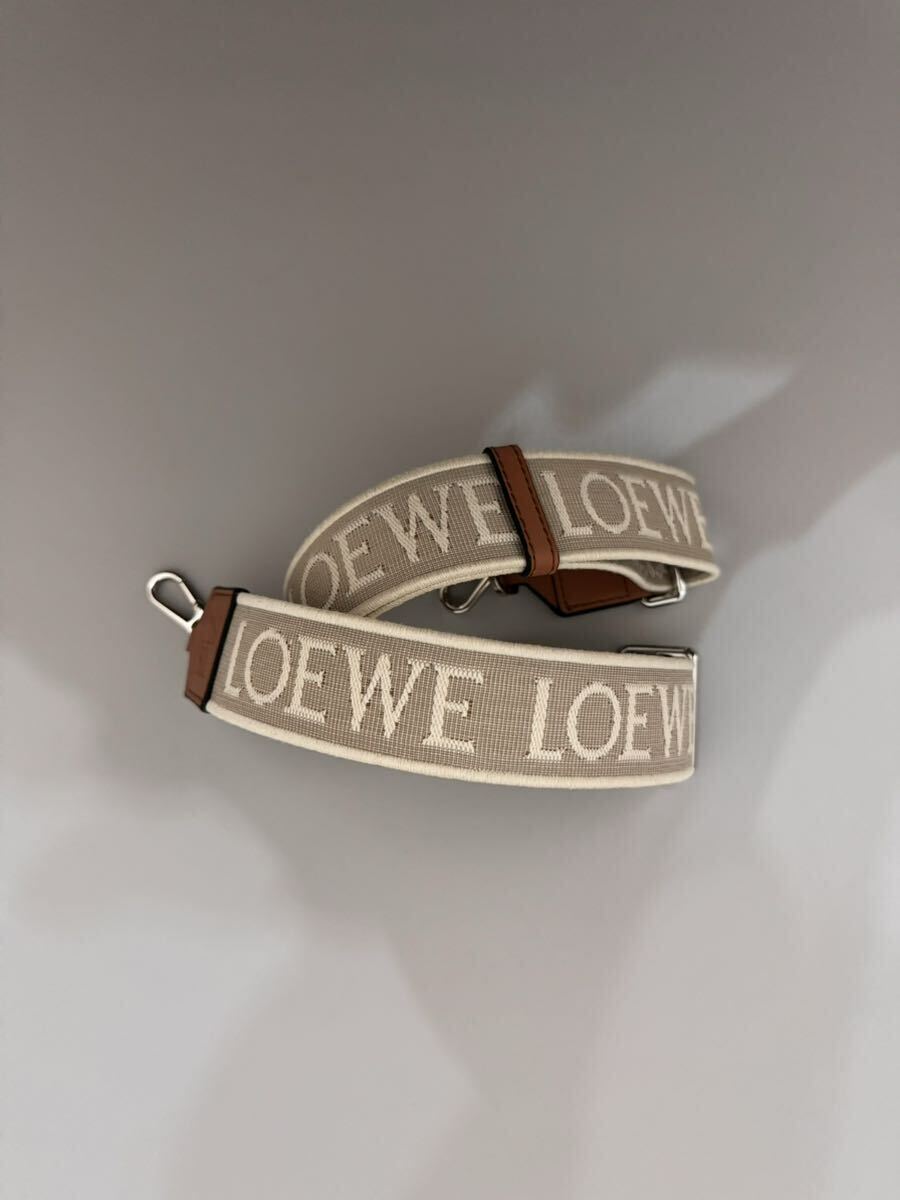 1円スタート！美品の ロエベ LOEWE ショルダーストラップ アナグラム ストラップ ジャガード×カーフ の画像2