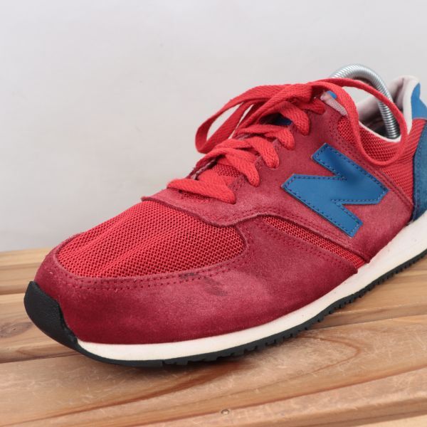 z1800【420】ニューバランス US9.5 27.5cm/赤 レッド 青 ブルー 白 ホワイト newbalance メンズ スニーカー 中古_画像6