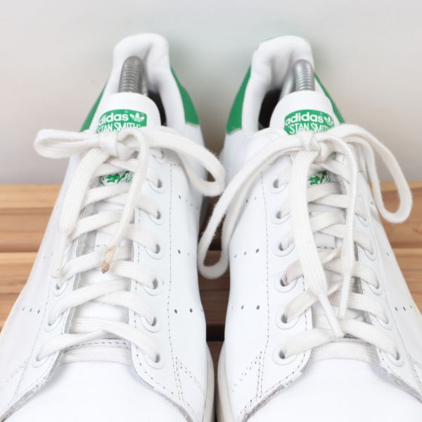 z1810 アディダス スタンスミス US8 26.0cm/白 ホワイト 緑 グリーン adidas STAN SMITH メンズ スニーカー 中古の画像6