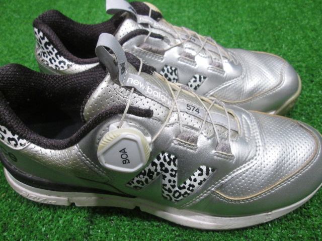 GK Suzuka * б/у 654 [24.0] New balance * WGBS574L боа * серебряный / чёрный / Leopard рисунок * шиповки отсутствует * dial тип *