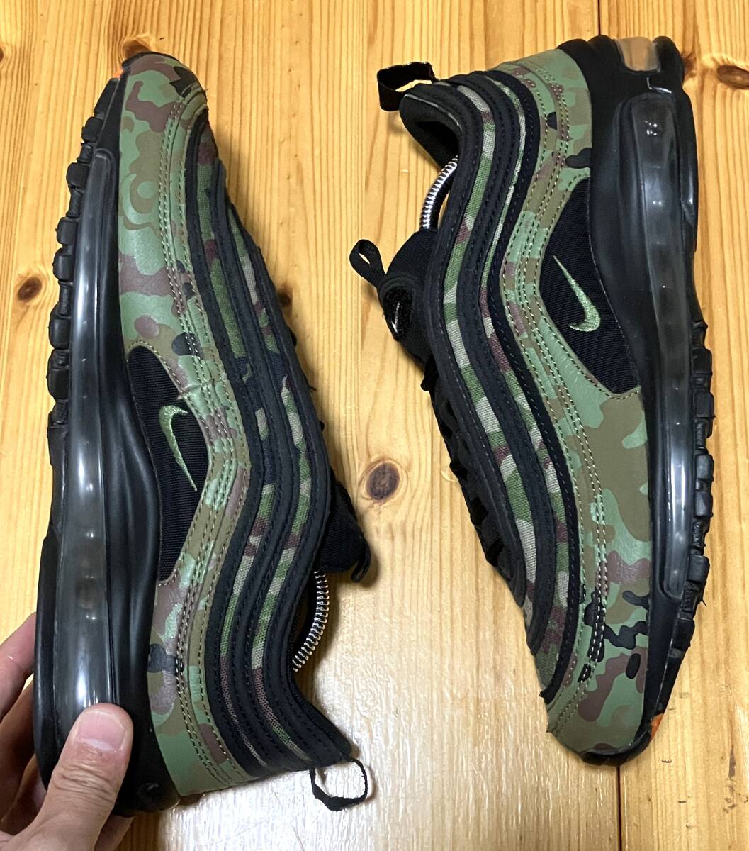 nike air max 97 premium qs(JAPAN)大人気希少ジャパンカモフラージュ柄クリーニング済極美品の画像3