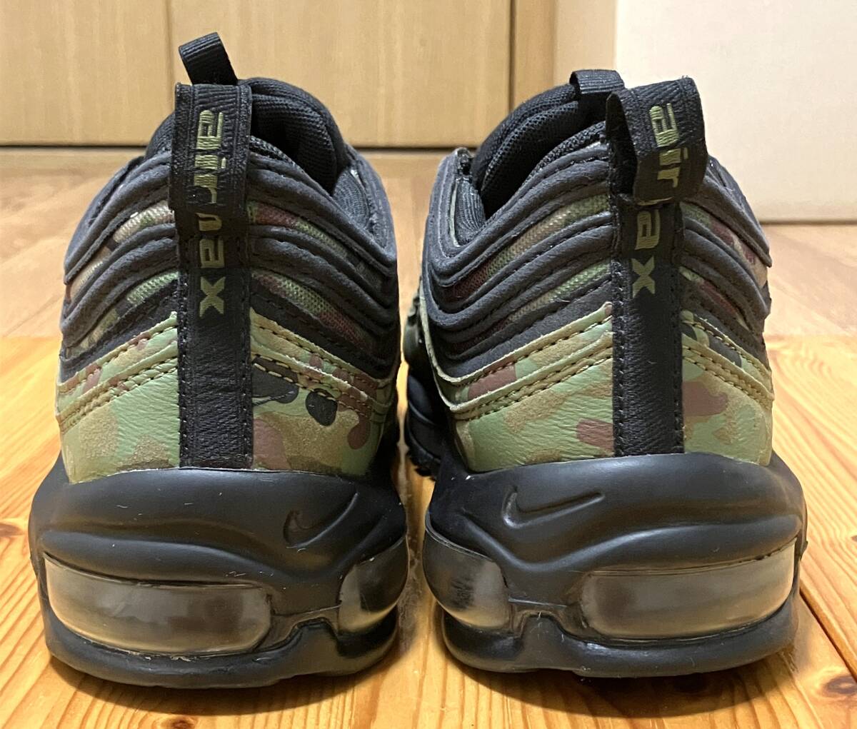 nike air max 97 premium qs(JAPAN)大人気希少ジャパンカモフラージュ柄クリーニング済極美品の画像4