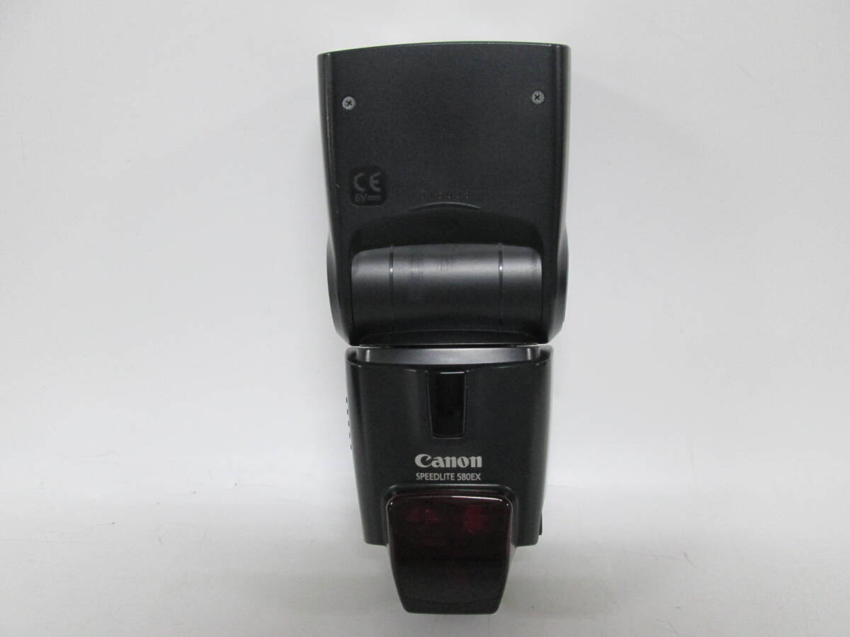 【h Y0949】 Canon SPEEDLITE 580EX スピードライト ソフトケース付き 通電・液晶表示OK 詳細動作未確認 ストロボ キャノン ジャンクの画像5