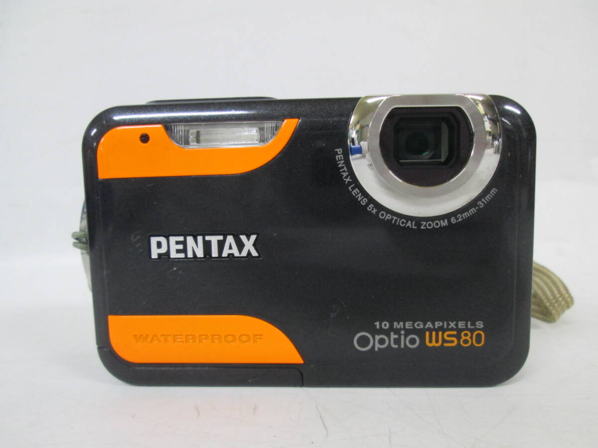 【n Y0988】PENTAX ペンタックス Optio WS80 コンパクトデジタルカメラ 防水 バッテリー/ケース付きの画像2