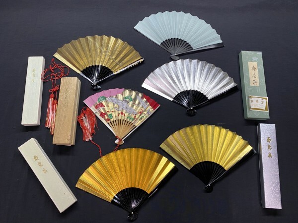 E5-165 fan *...21 point set Japan dancing Mai fan decoration .. Mai .... etc. various summarize used storage goods 