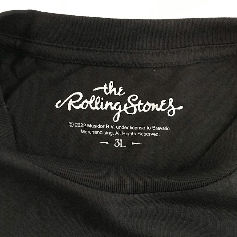 ya603 ３Ｌ【新品】ローリング・ストーンズ（The Rolling Stones）　ロックバンドTシャツ 　ビッグサイズ　黒　メンズ_画像6
