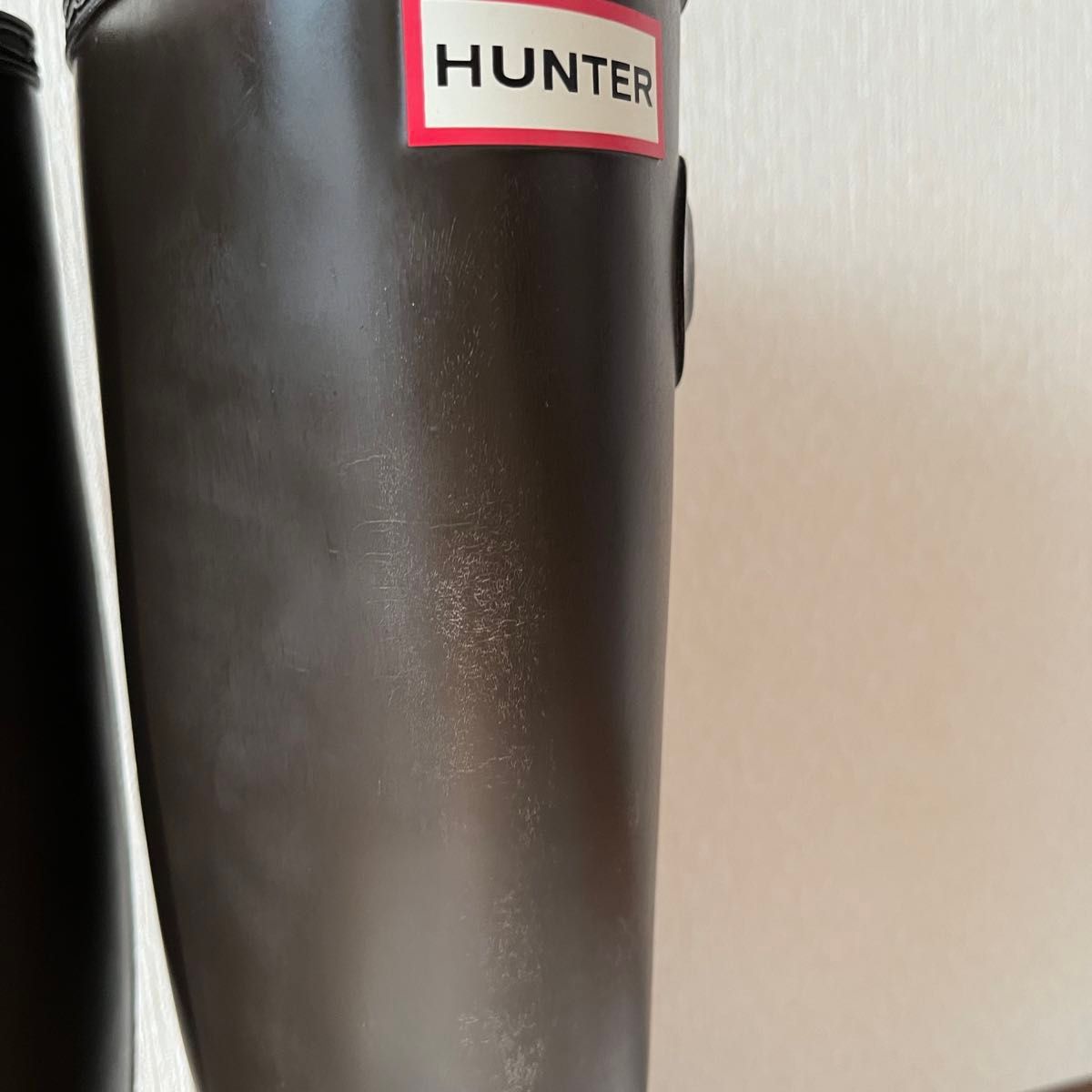 Hunter レインブーツ UK3 ブラウン 艶出し剤付き