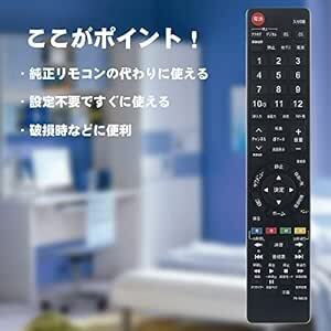 AULCMEET液晶テレビ用リモコン fit for PRODIA ピクセラPIX-RM024-PA1 PIX-RM028-PA1の画像4