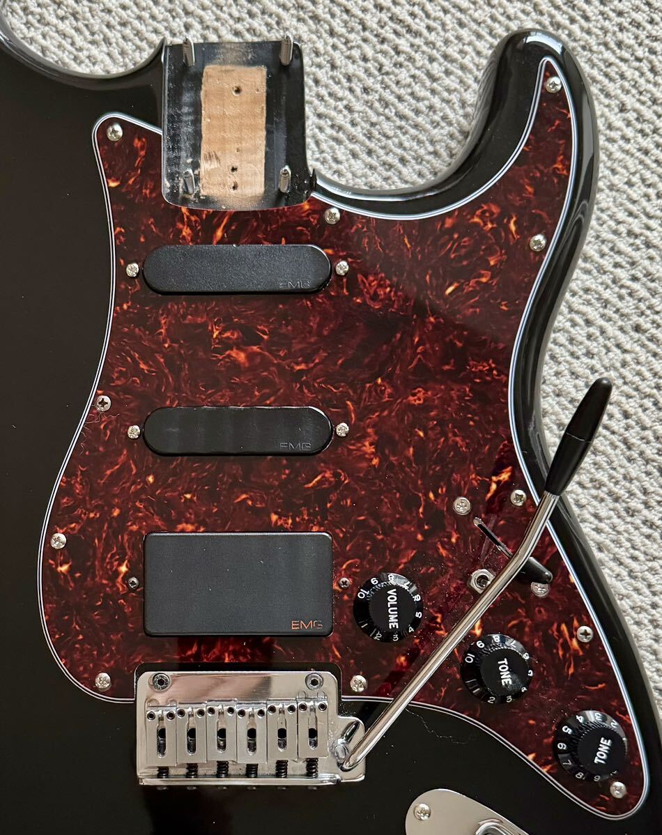 Stratocaster EMG ピックアップ Loaded ボディ Black Classic_画像6