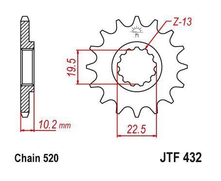 送料無料■JTスプロケット SCM強化フロント用15T ジェベル250 RMX250 RM250 バンディッド250V/VZ（95-00）DR250 グース250/350 新品の画像3