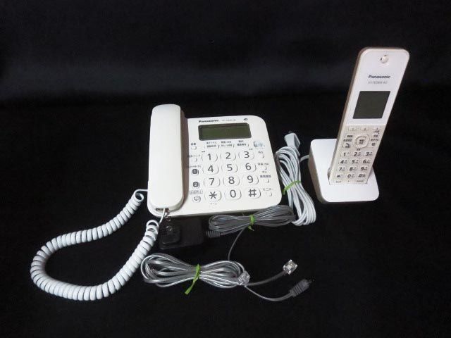 パナソニック コードレス電話機 本体 VE-GZ20-W 子機 KX-FKD404-W2 【h】の画像1