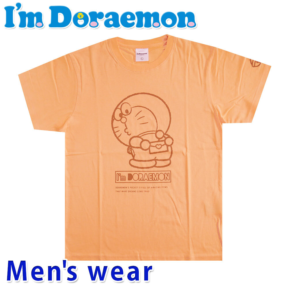 ドラえもん 半袖 プリント Tシャツ メンズ アニメ キャラクター グッズ DM5322 Mサイズ OR(オレンジ)_画像1