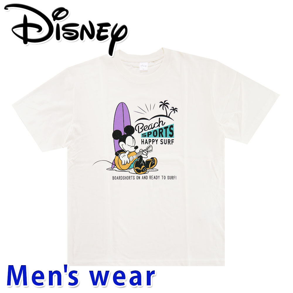 ディズニー 半袖 Tシャツ メンズ ミッキー マウス Disney グッズ 4277-8502 Lサイズ WH(ホワイト)_画像1