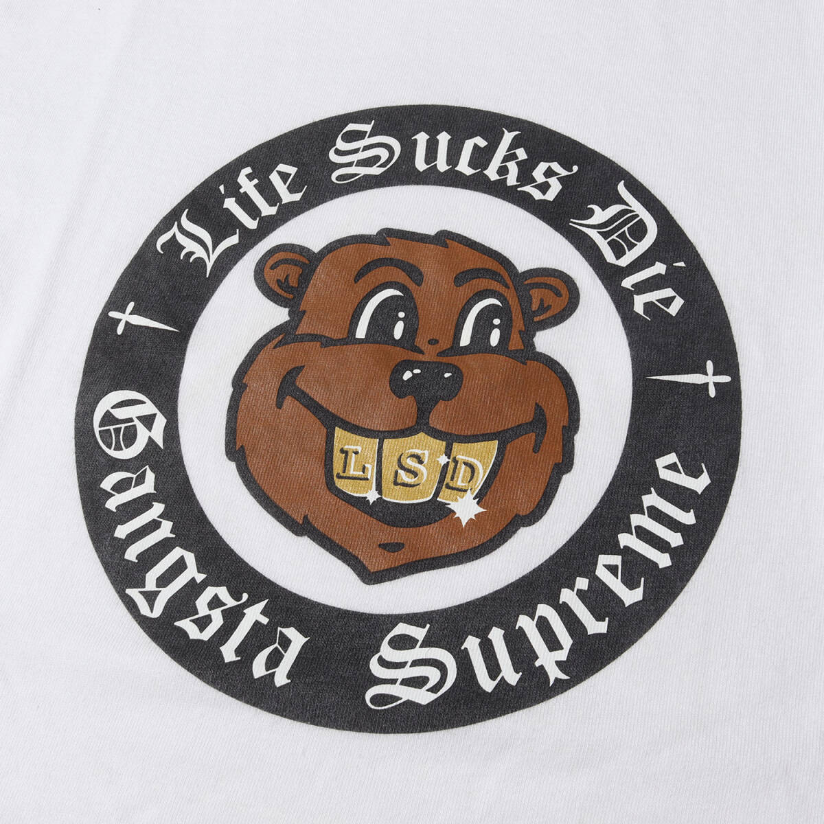 美品 Supreme シュプリーム Tシャツ サイズ:S 18AW ビーバー グラフィック クルーネック 半袖Tシャツ Life Sucks Die Tee ホワイト_画像5