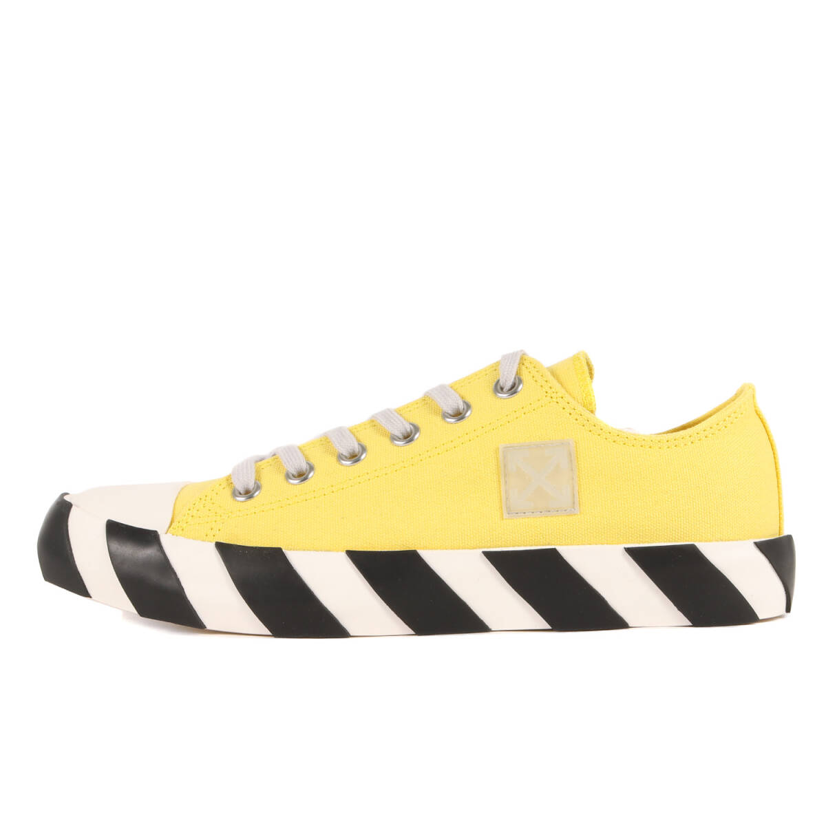 新品 OFF-WHITE オフホワイト サイズ:41(25.5cm) 19AW キャンバス ローカット スニーカー Vulc Low Top Logo Stripes Sneaker イエロー_画像1