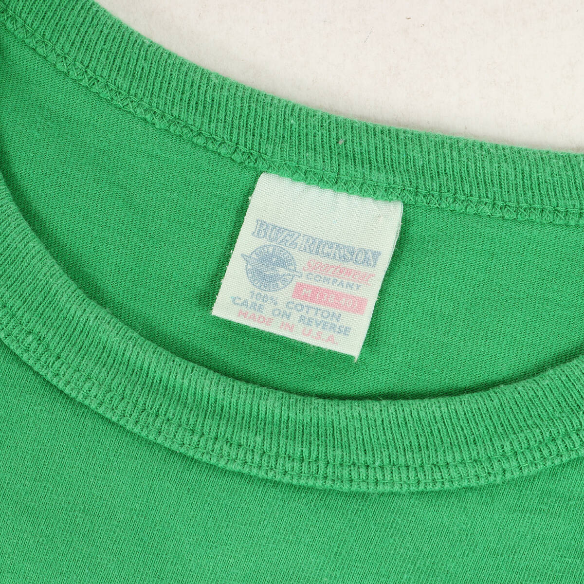 BuzzRicksons バズリクソンズ Tシャツ サイズ:M PEANUTS スヌーピー ミリタリー プリント クルーネック 半袖Tシャツ USA製 グリーン_画像3