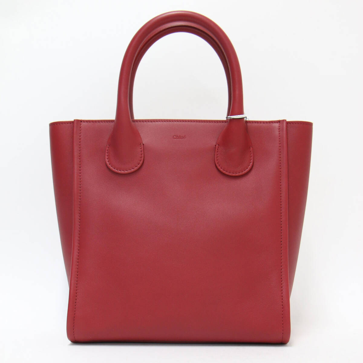 Chloe クロエ バッグ トート ハンド ショルダー 肩掛け 斜め掛け 2WAY JOYCE ジョイス SMALL TOTE BAG レザー 牛革 レッド イタリア製_画像3