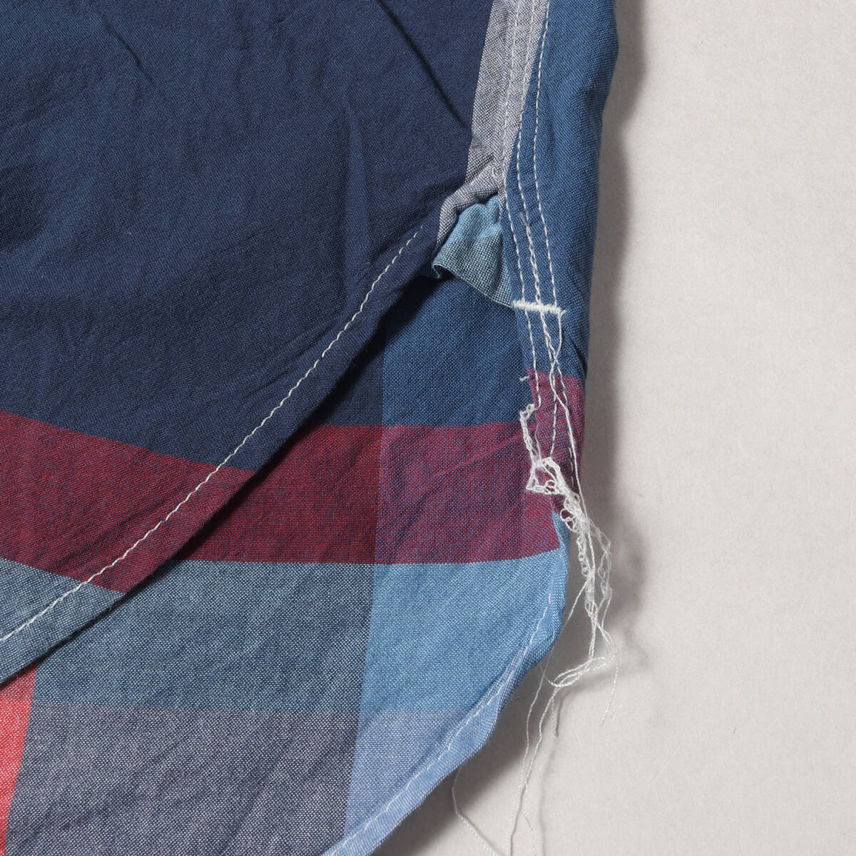 Engineered Garments シャツ サイズ:M マドラスチェック エルボーステッチ ワークシャツ ブルー レッド ホワイト アメリカ製_画像5