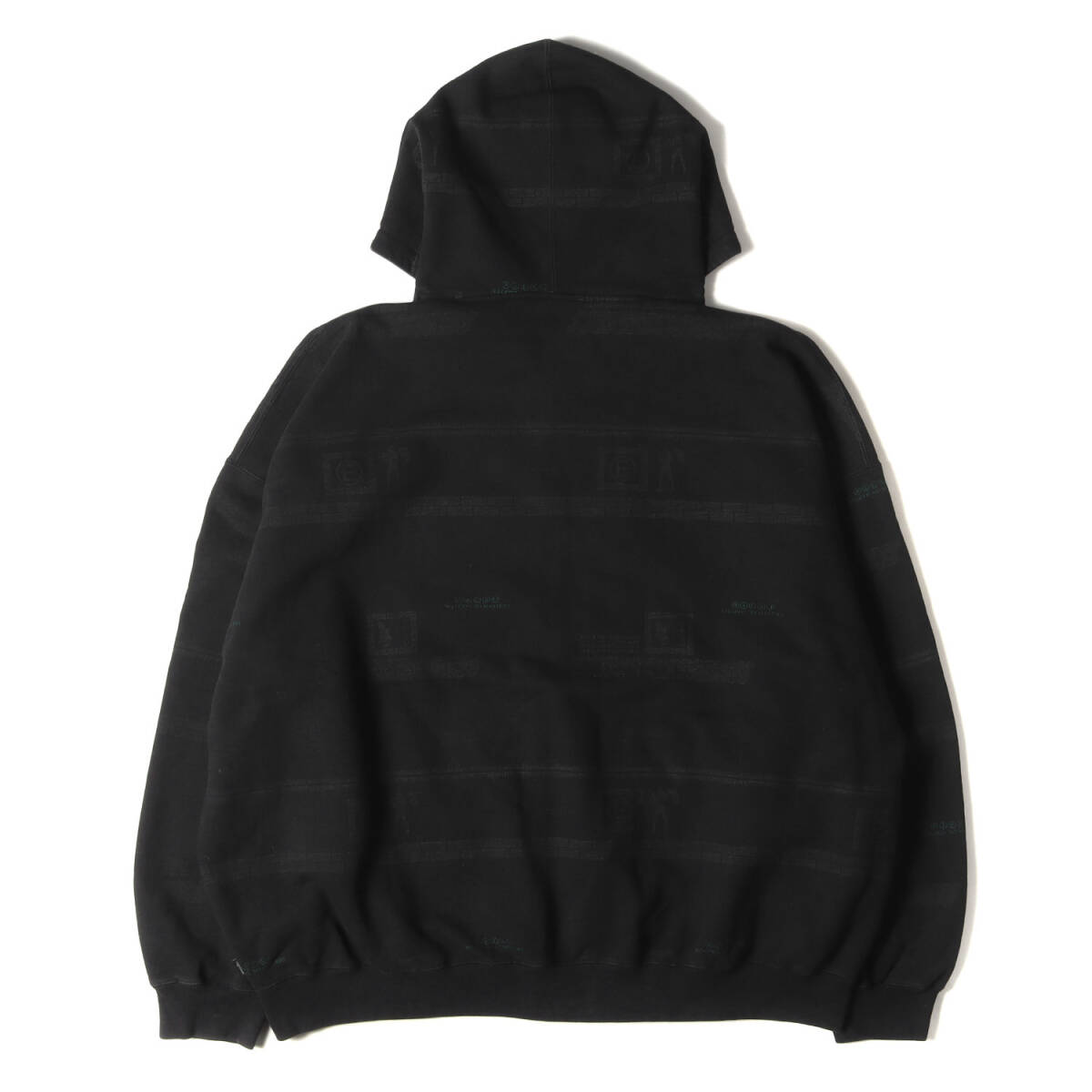 Supreme パーカー サイズ:XXL 23SS UNDERCOVER グラフィック ボーダー ジップ スウェットパーカー Zip Up Hooded Sweatshirt ブラック_画像2