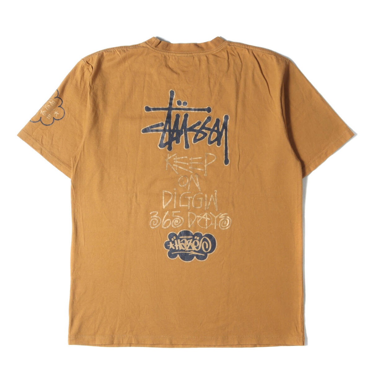 STUSSY ステューシー Tシャツ サイズ:M 00s DJ MURO Carhartt HAZE SAVAGE 10周年記念 ポケット クルーネック 半袖Tシャツ ブラウンの画像1