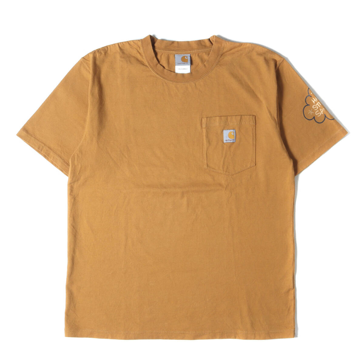 STUSSY ステューシー Tシャツ サイズ:M 00s DJ MURO Carhartt HAZE SAVAGE 10周年記念 ポケット クルーネック 半袖Tシャツ ブラウンの画像2