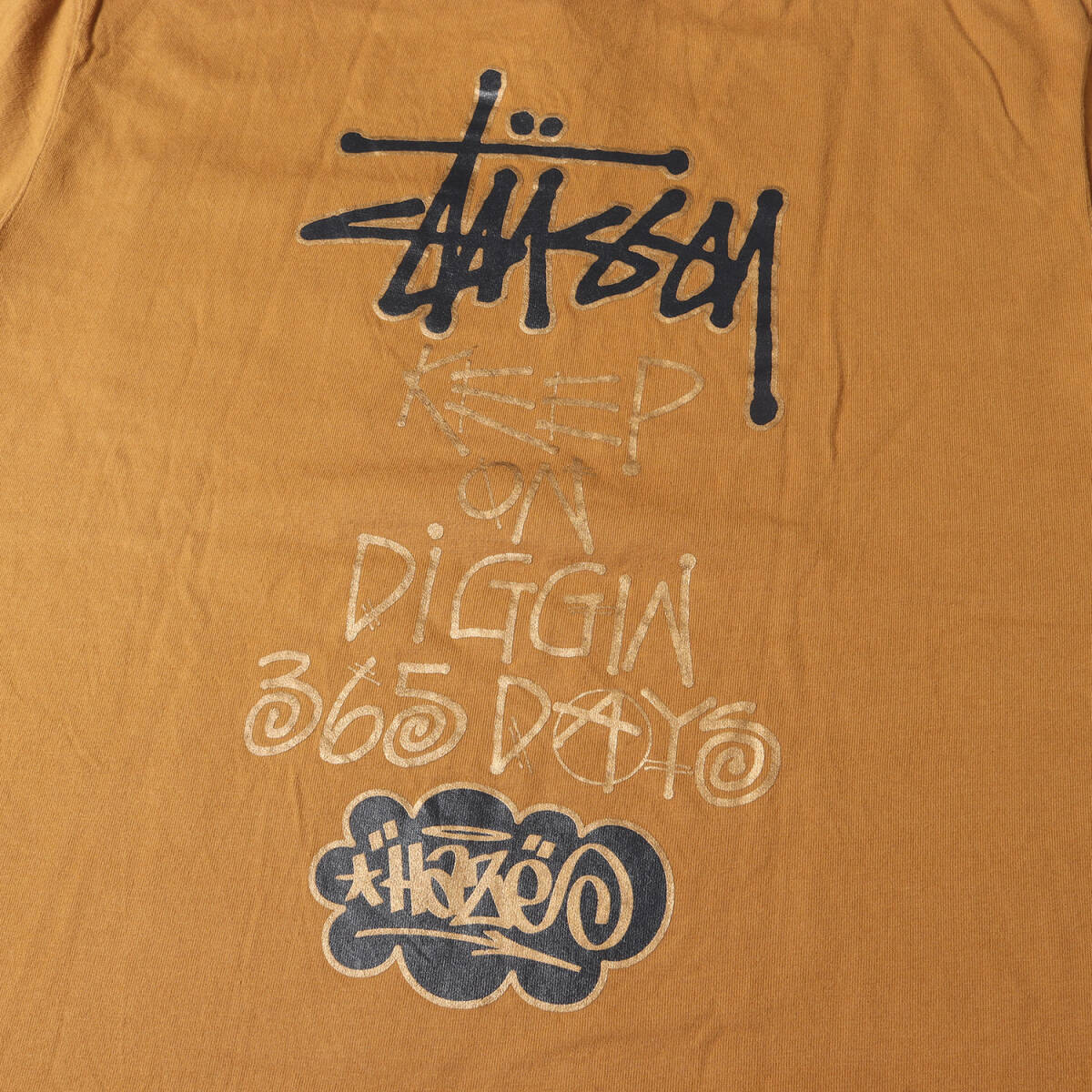 STUSSY ステューシー Tシャツ サイズ:M 00s DJ MURO Carhartt HAZE SAVAGE 10周年記念 ポケット クルーネック 半袖Tシャツ ブラウンの画像5