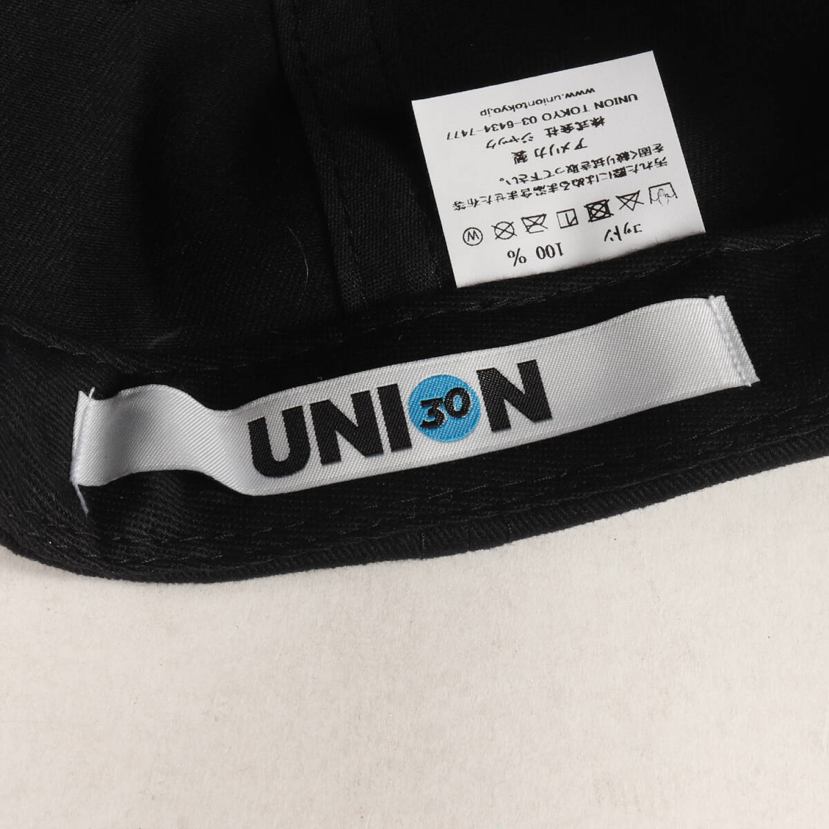 美品 NOAH ノア キャップ 21SS UNION 30周年記念 フロントマン 6パネルキャップ ブラック 黒 ユニオン コラボ 帽子の画像4