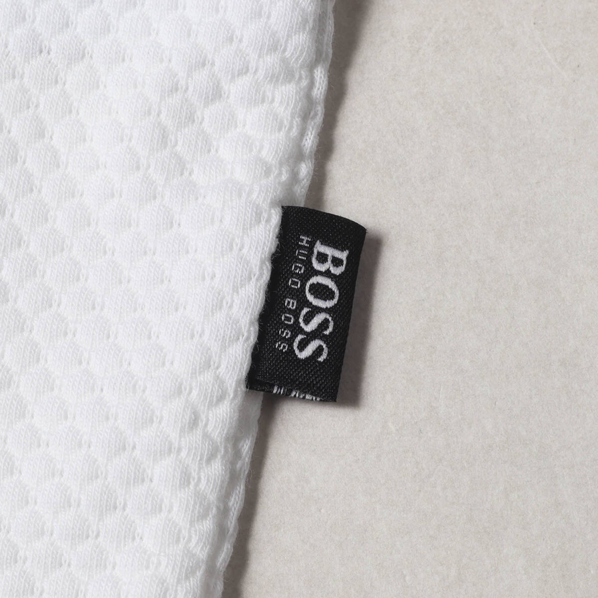 新品同様 HUGO BOSS ヒューゴボス ポロシャツ サイズ:XL ハニカム ストレッチ スキッパー 半袖ポロシャツ ホワイト 白 トップスの画像4