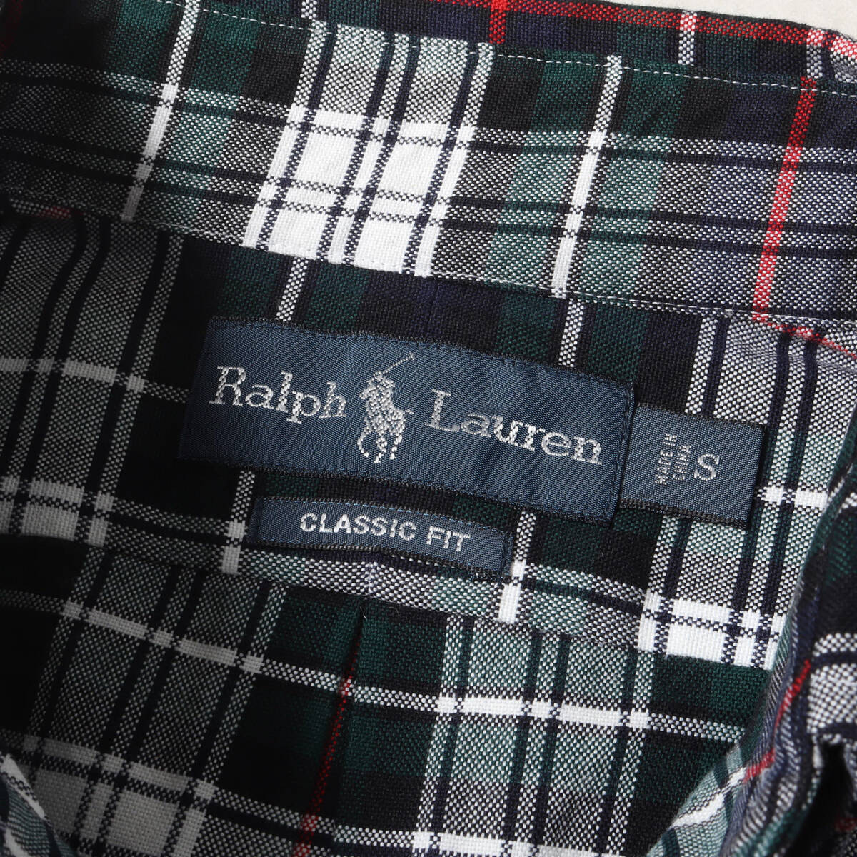 新品 POLO Ralph Lauren シャツ サイズ:S ワンポイント ポニー 刺繍 タータンチェック ボタンダウン オックスフォード シャツ CLASSIC FIT_画像3