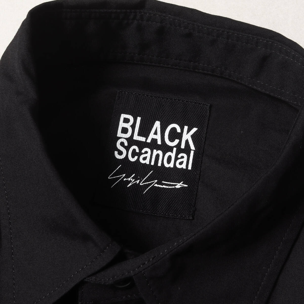 Yohji Yamamoto(Ys) シャツ サイズ:4 20SS バック グラフィック ロゴ ブロード シャツ スタッフシャツ BLACK Scandal POUR HOMME ブラック_画像3