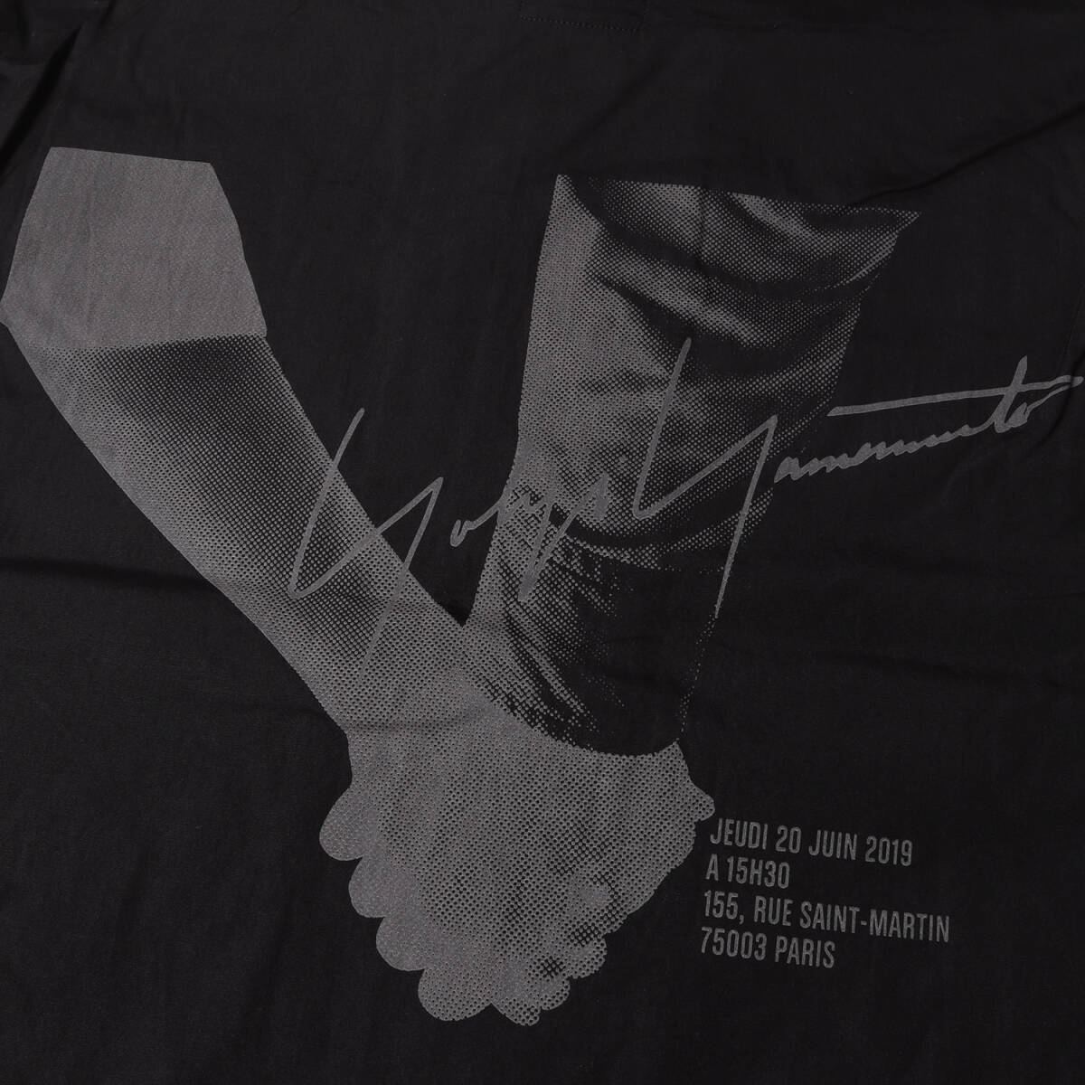 Yohji Yamamoto(Ys) シャツ サイズ:4 20SS バック グラフィック ロゴ ブロード シャツ スタッフシャツ BLACK Scandal POUR HOMME ブラック_画像5