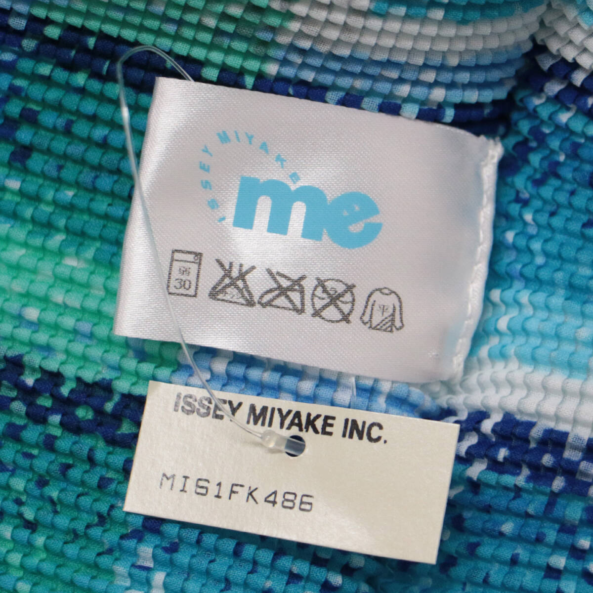 新品 me ISSEY MIYAKE ミー イッセイミヤケ ブラウス カットソー プルオーバー トップス FREE 半袖 チェック柄 プリント 日本製_画像3