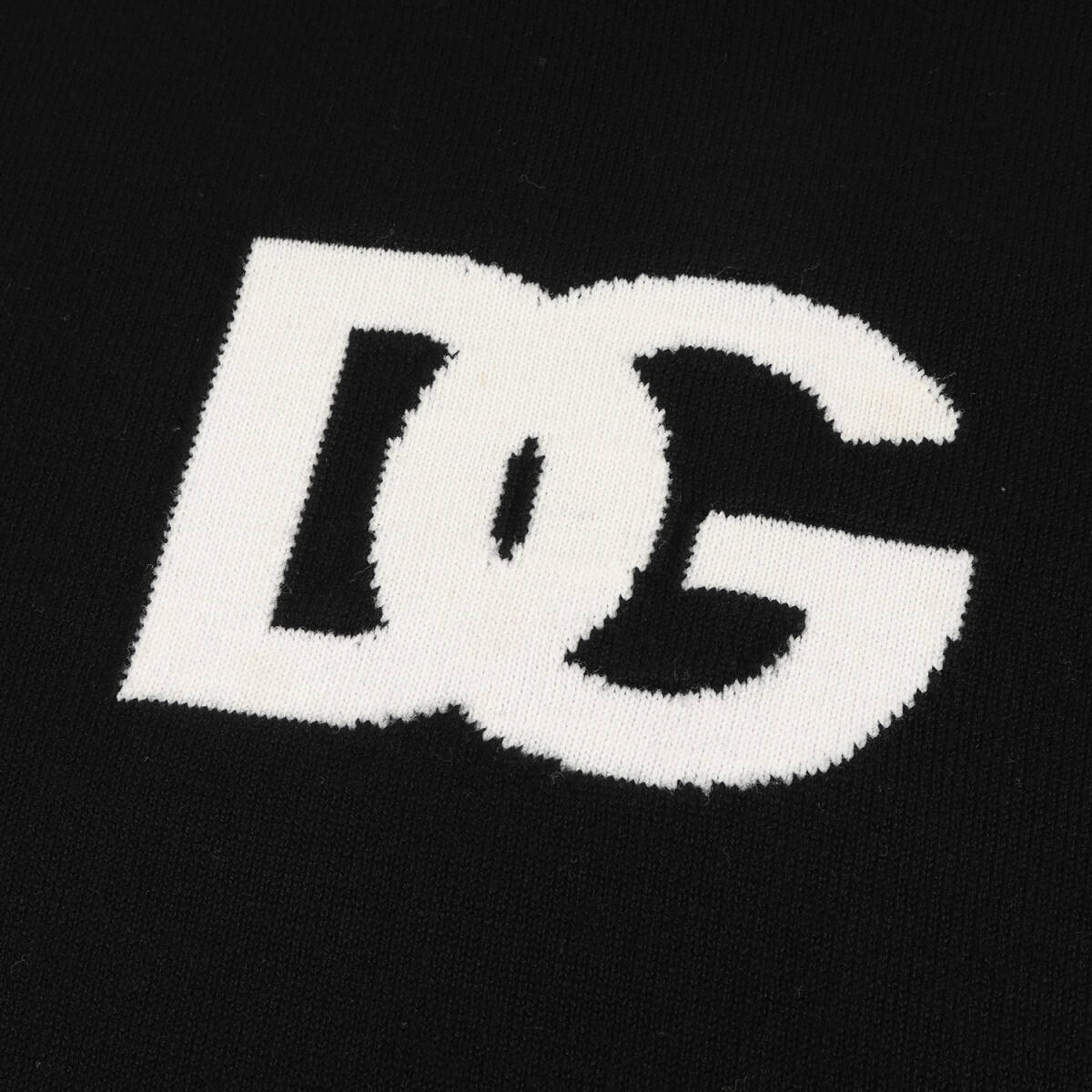 DOLCE&GABBANA Dolce & Gabbana knitted size :44 22AW DG Logo Jaguar do high gauge wool knitted sweater black Italy made 