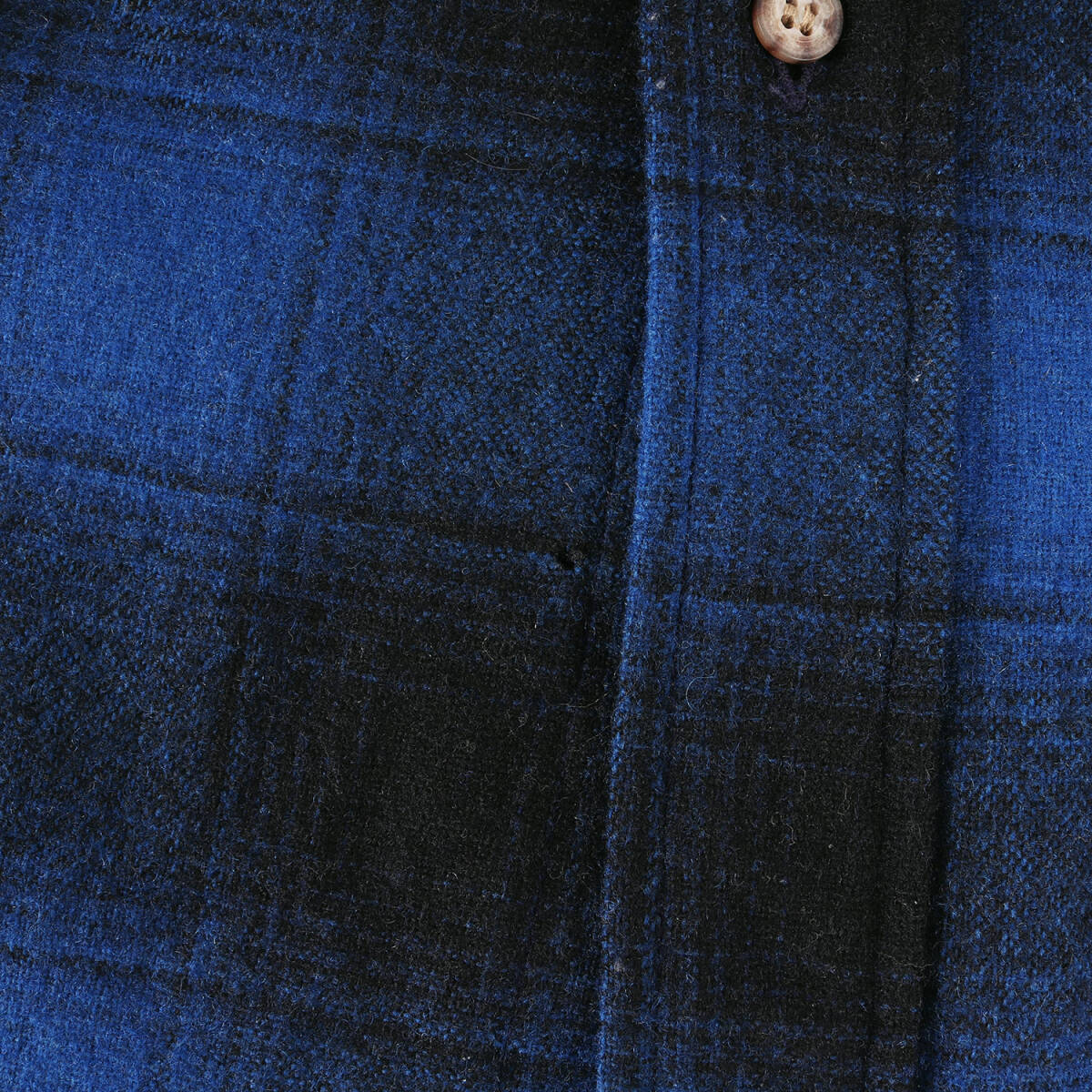 PENDLETON ペンドルトン シャツ サイズ:M 70s オンブレチェック ウール 長袖シャツ ブルー ブラック 青黒 70年代 ヴィンテージ 古着_画像4