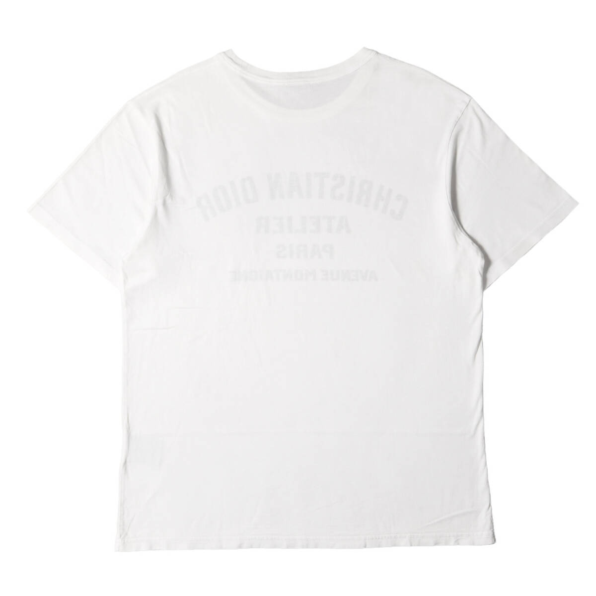 Dior HOMME ディオールオム Tシャツ サイズ:XL 21SS ATELIER ロゴ プリント クルーネック 半袖Tシャツ 043J615A0589 ホワイト イタリア製_画像2