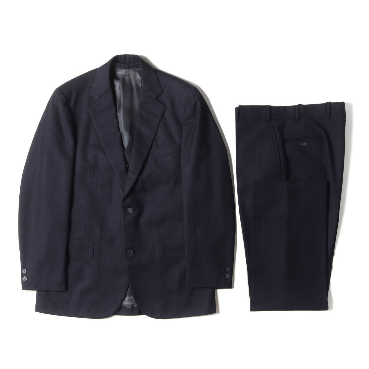 BROOKS BROTHERS размер :38 80s tailored jacket / жилет лучший / широкий слаксы / 3 деталь выставить костюм серый 