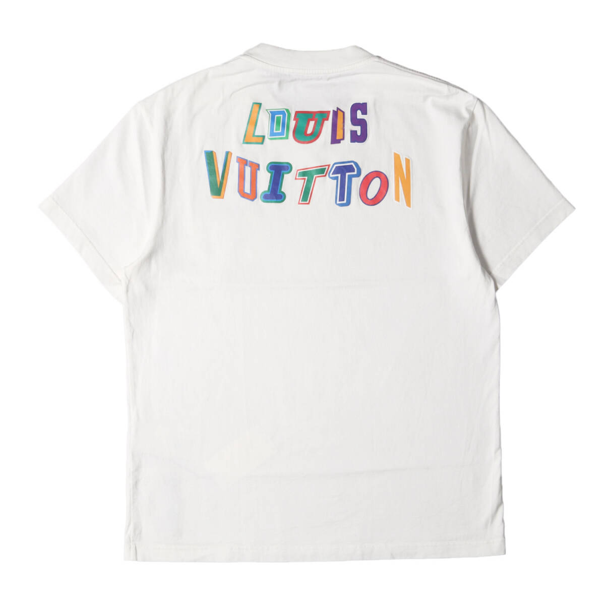 LOUIS VUITTON ルイヴィトン Tシャツ サイズ:S 21AW NBA ワンポイント バック ロゴ プリント Tシャツ ホワイト イタリア製 コラボ_画像2