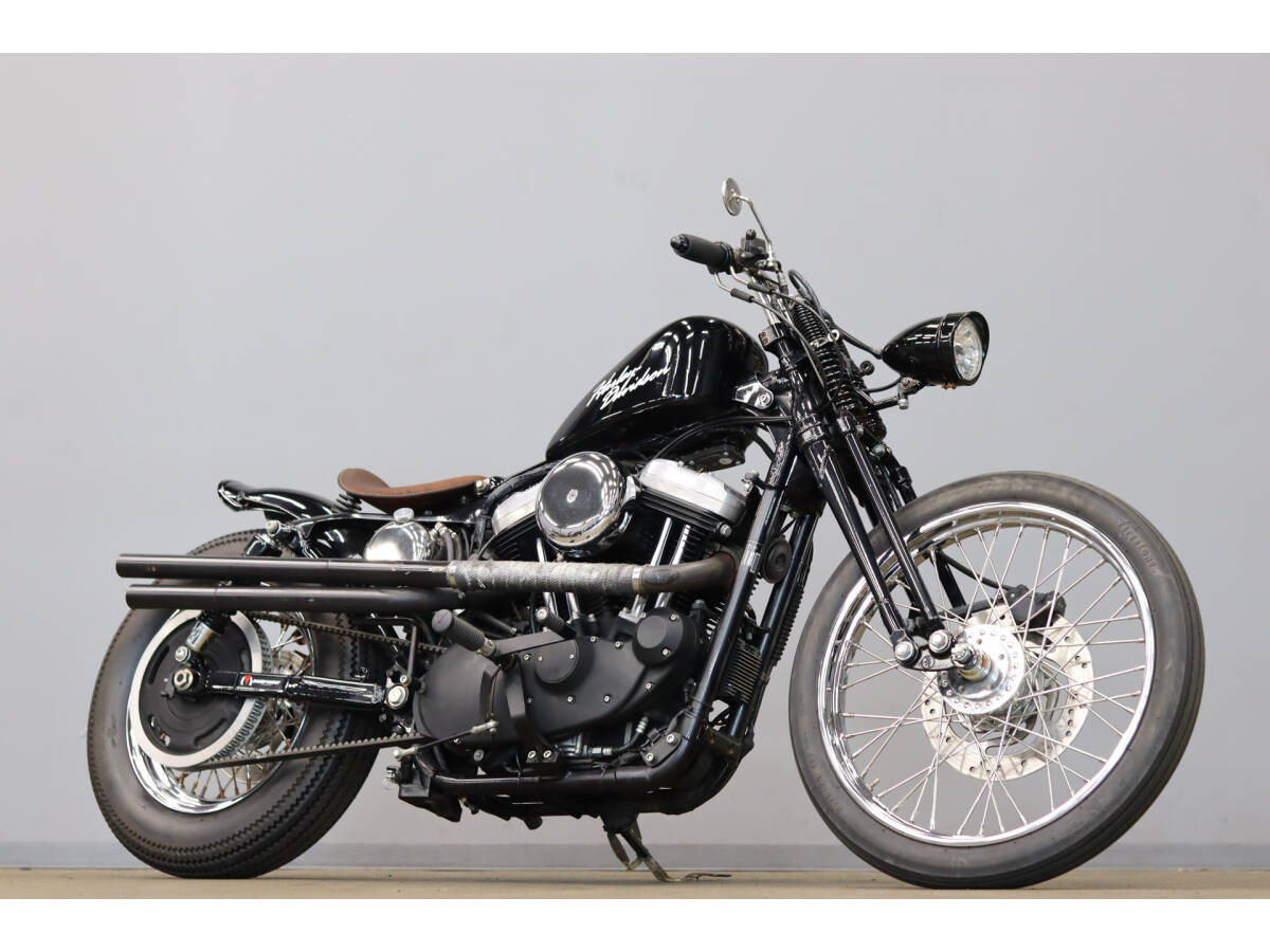  Harley XL1200X Forty-Eight 1200cc полный custom машина Springer вилка Schott gun muffler mid высокий колок narrow 