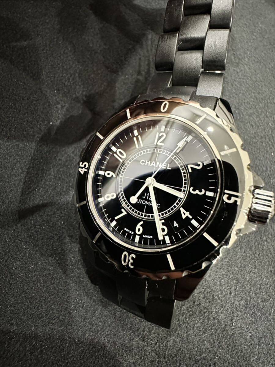 新品並 CHANEL J12 38ミリ自動巻 最高級メンズ腕時計 正規品 仕上げ済み 極上極美品 シャネル 1スタの画像2