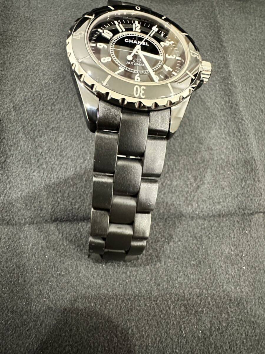 新品並 CHANEL J12 38ミリ自動巻 最高級メンズ腕時計 正規品 仕上げ済み 極上極美品 シャネル 1スタの画像3