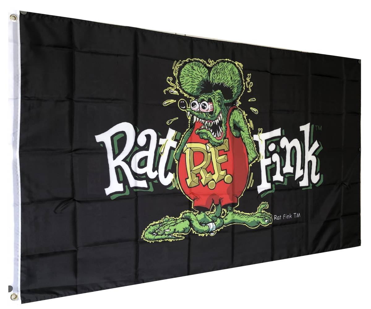 RFG ラットフィンク フラッグ チョッパー アメリカン雑貨 ハーレーダビットソン タペストリー ガレージ雑貨 ポスター RAT FINK ステッカー_画像3