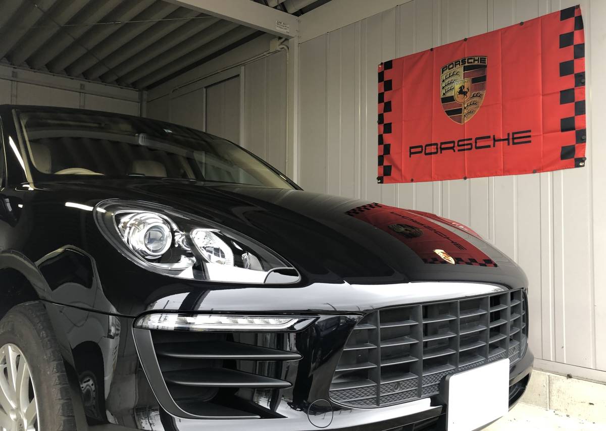 *ga-re-ji оборудование орнамент specification * свет глянец эмблема *P02 Porsche флаг Porsche баннер Porsche флаг Carrera. Cayenne. Cayman гараж смешанные товары постер 
