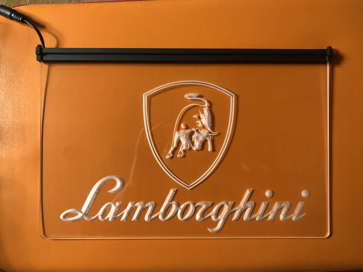 LED ネオンサイン 看板 ガレージ雑貨 LED照明 ランボルギーニ バナー 旗 タペストリー フラッグ アメリカン LAMBORGHINI ポスター