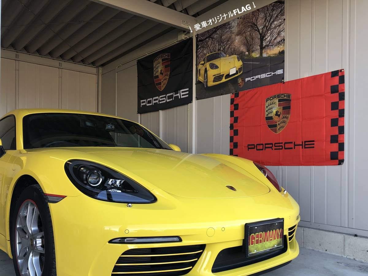 *ga-re-ji оборудование орнамент specification * свет глянец эмблема *P02 Porsche флаг Porsche баннер Porsche флаг Carrera. Cayenne. Cayman гараж смешанные товары постер 