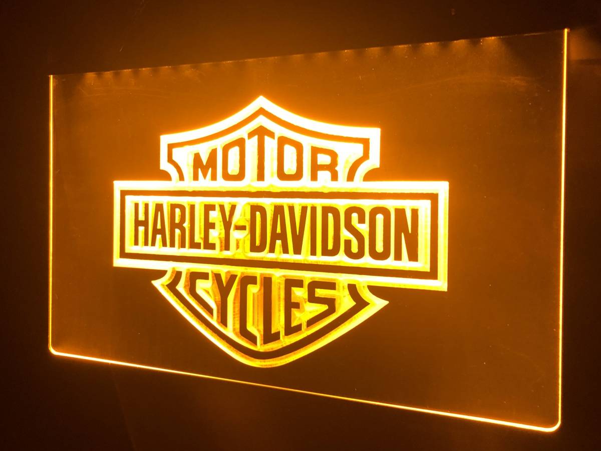 LED ネオンサイン 看板 ガレージ雑貨 LED照明 ハーレーダビットソン バナー 旗 タペストリー フラッグ アメリカン HAREY DAVIDSON ポスター_画像4