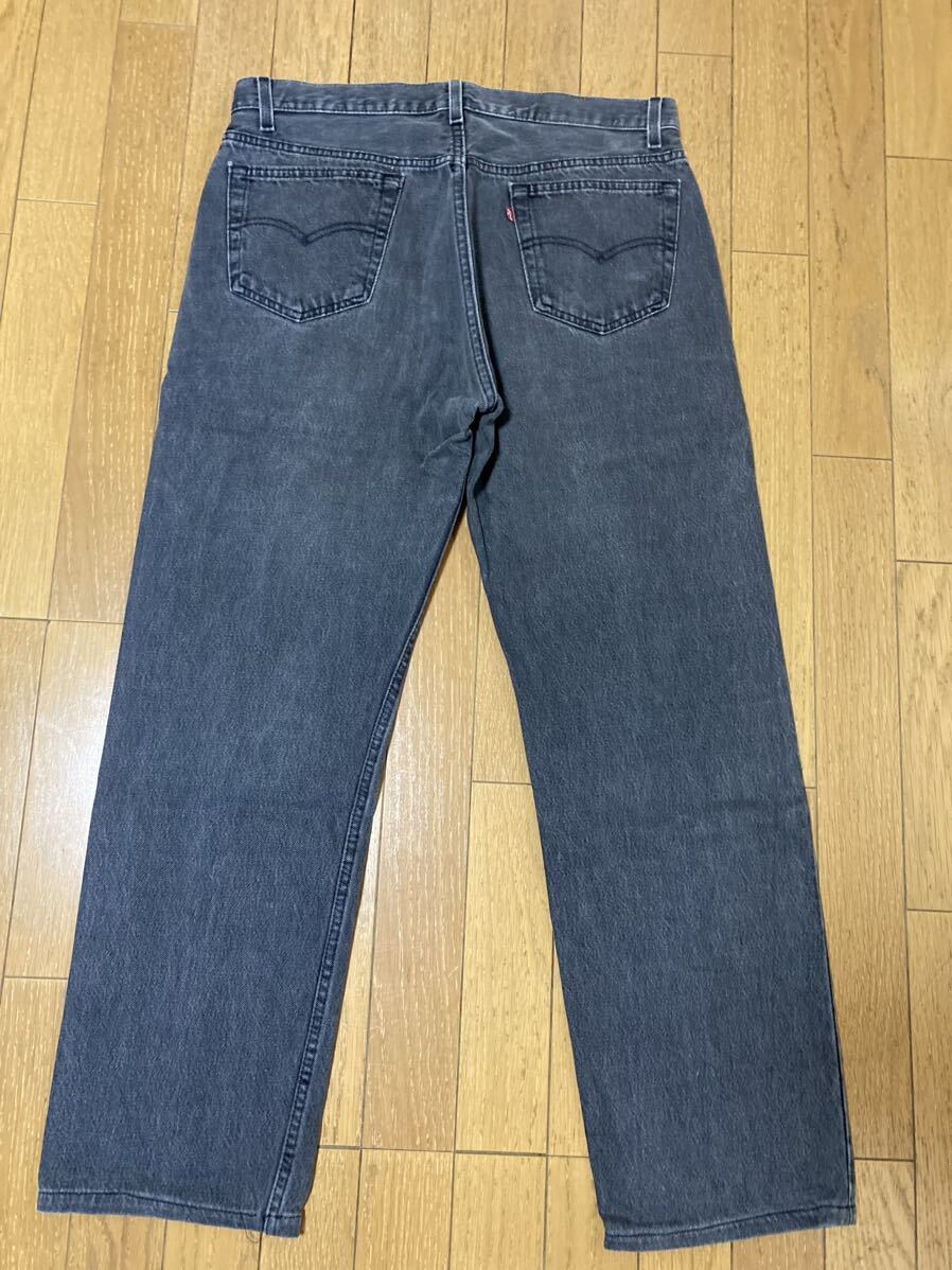 90s LEVIS 501 ブラック デニムパンツ W36 L32 リーバイス USA製 levi's 黒 先染め ビンテージ_画像4