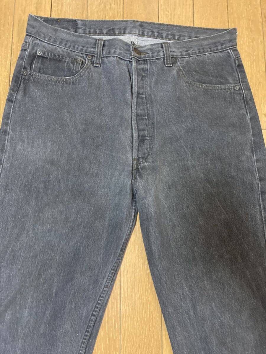 80s LEVIS 501 ブラック デニムパンツ W36 L34 リーバイス levi's 501-0658 先染め 黒 ビンテージ USA製_画像2